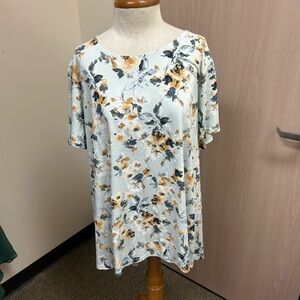 J. Jill Floral Tunic in Gray and Yellow
